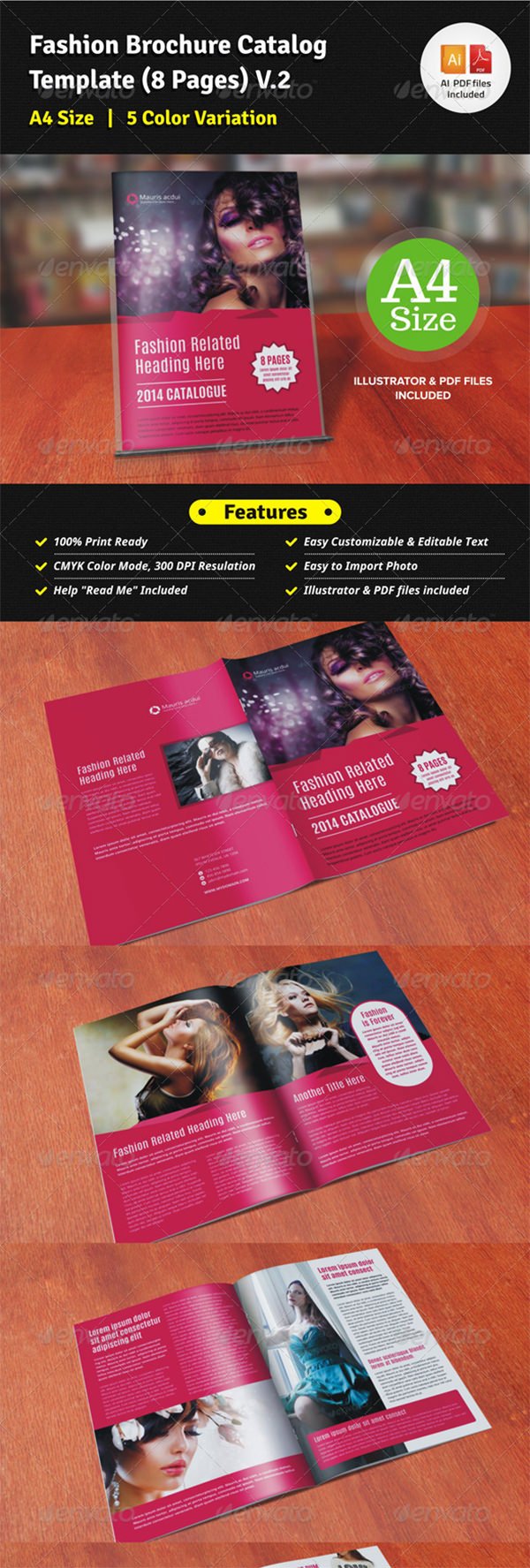 fashion brochure catalog template 12 pages v