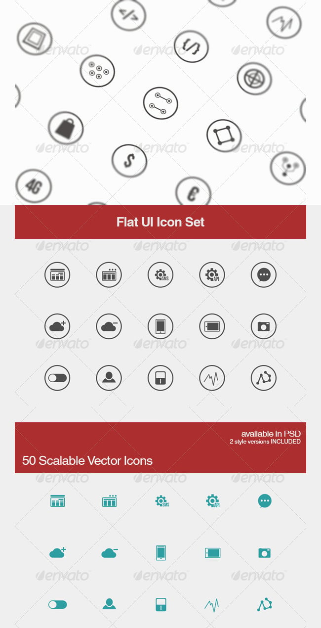 flat ui icon set
