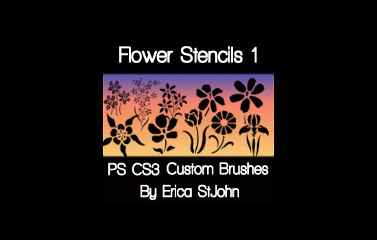 flower stencil set1 ps brushes