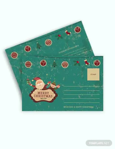 free-vintage-christmas-postcard-template