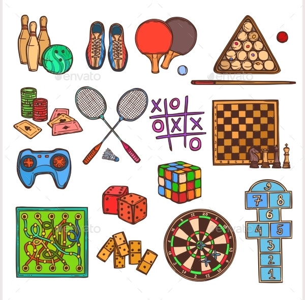 game sketch icons