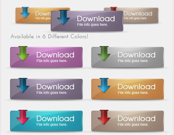 glossy download buttons