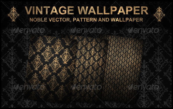 golden vintage wallpaper and vector