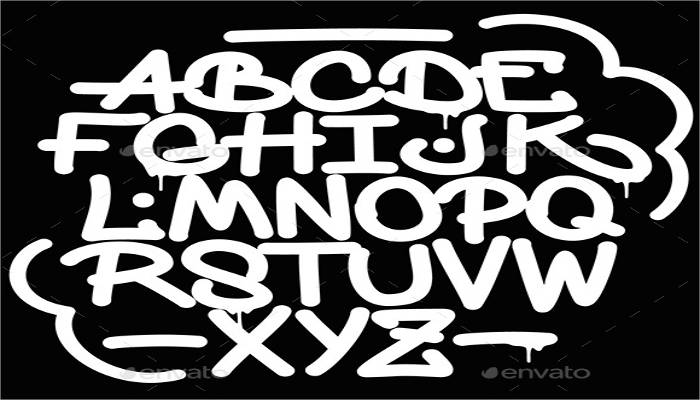 graffiti font alphabet