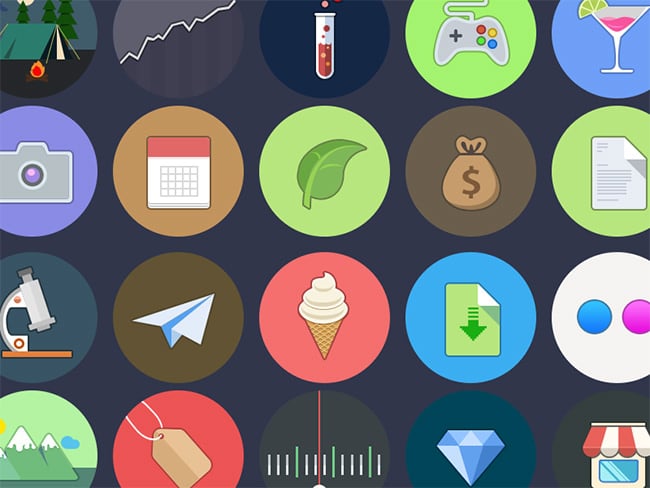 homicons 134 flat ui icons pack