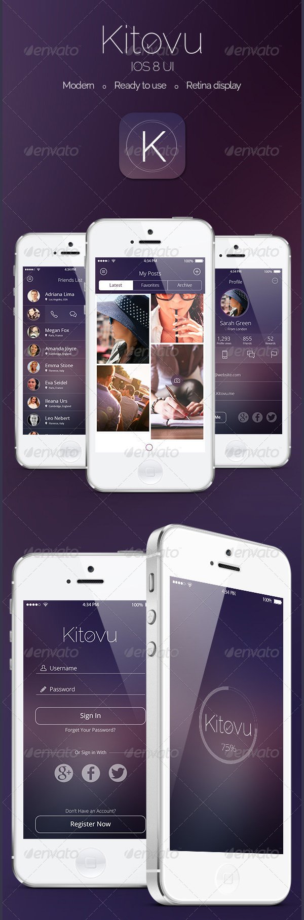 kitovu ios 8 app design