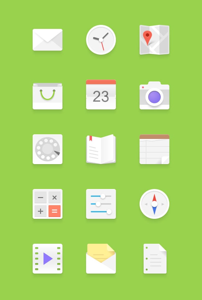 light android icons set