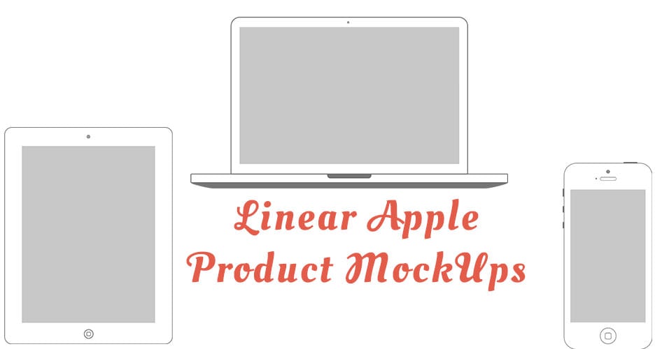 linear apple product mockups