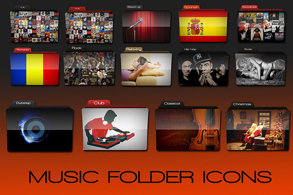 music folder icons