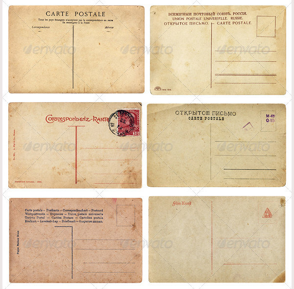 Vintage Postcard Template
