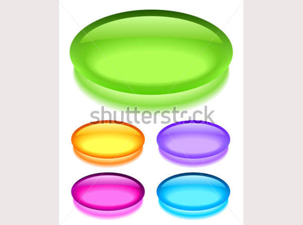 oval glass buttons