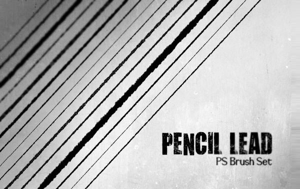 pencil lead photoshop brush set