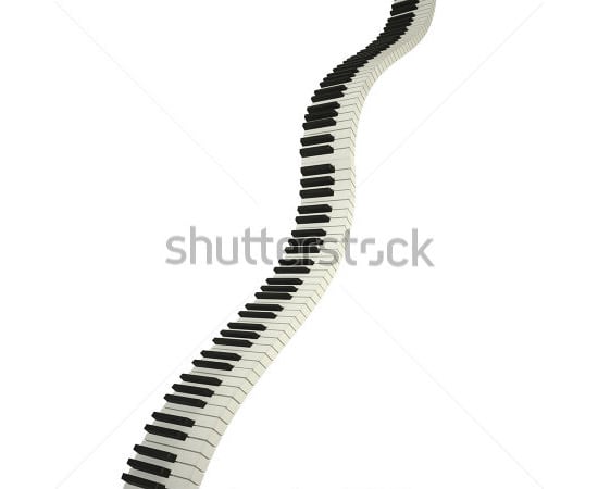 piano keys abstract 3d renders