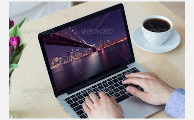 realistic laptop screen mockup vol