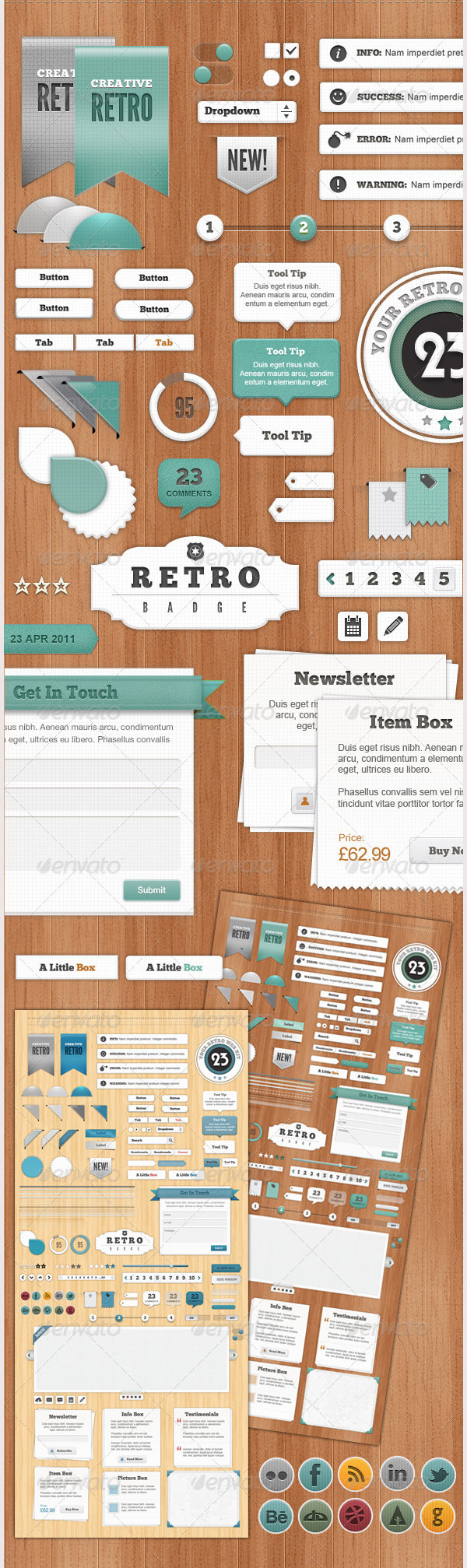 retro web elements