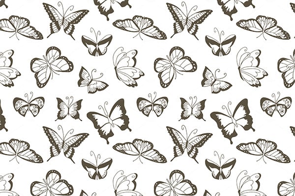 seamless butterfly pattern vector