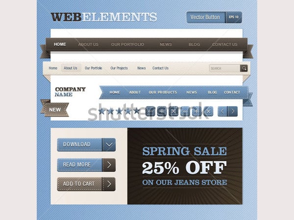 set of web elements