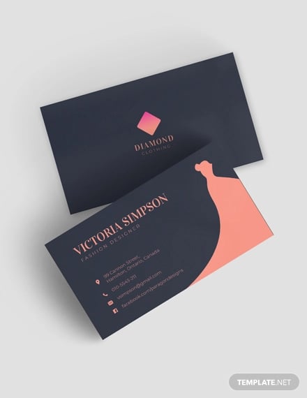 simple fashion designer business card