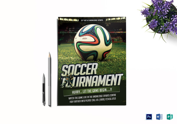 soccer tournament flyer template