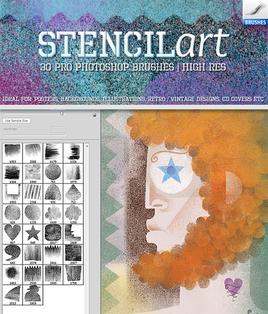 25+ Best Collections of Stencil Brushes for Free Download