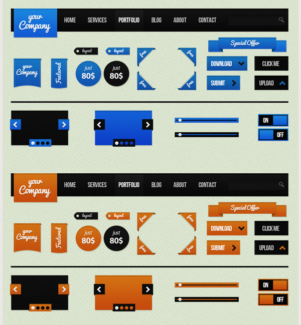54+ Premium Web Elements for User Interface Designers Free