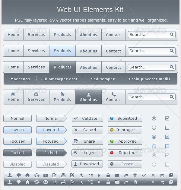web ui elements kit