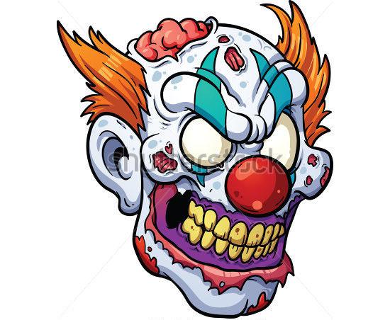zombie clown head