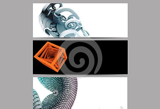 abstract banner set