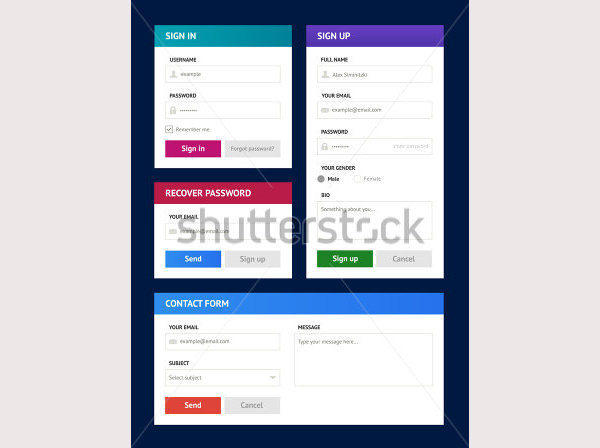 39+ Best Free Form Elements for UI Designers
