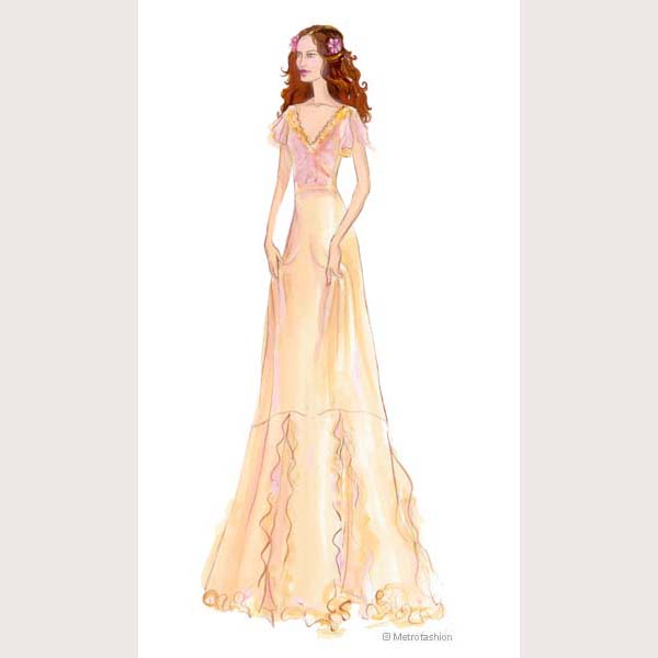 Clothing Drawing Designer Fashion  Gown Design Drawing HD Png Download   vhv