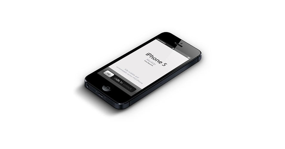 iphone 5 3d view mockup