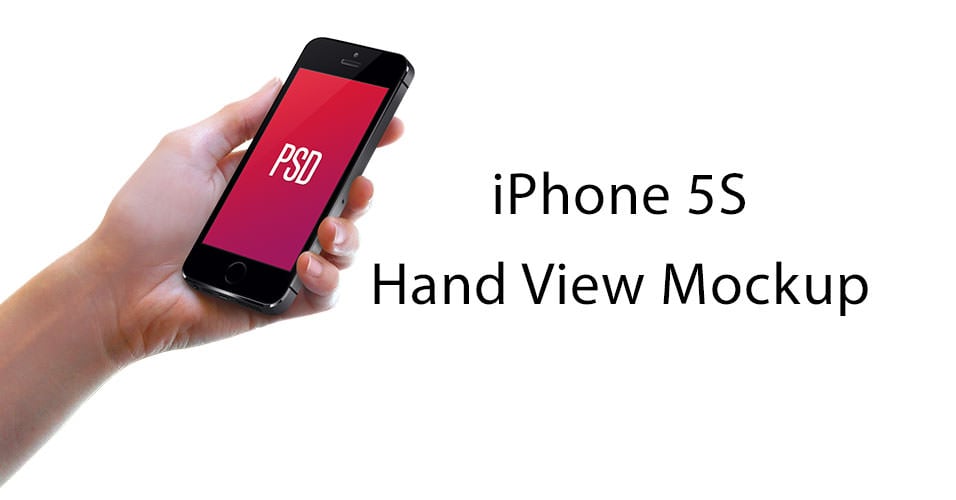 iphone 5s hand view mockup