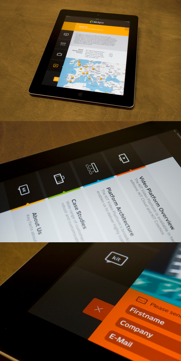 kit digital ipad app ui