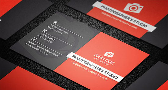 professional photography business card