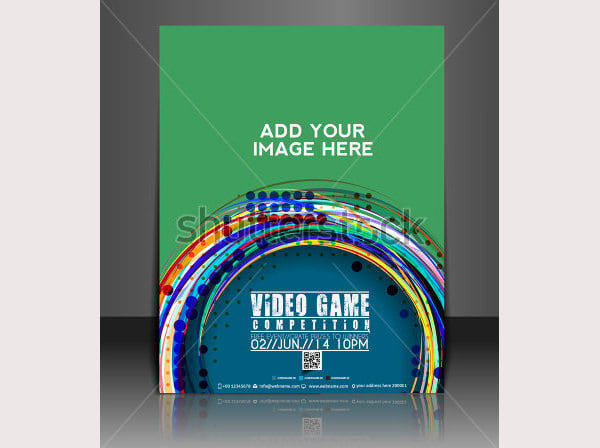 stock vector vector video game brochure flyer magazine cover poster template