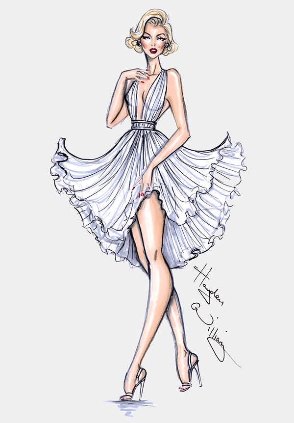 dress sketch fashion