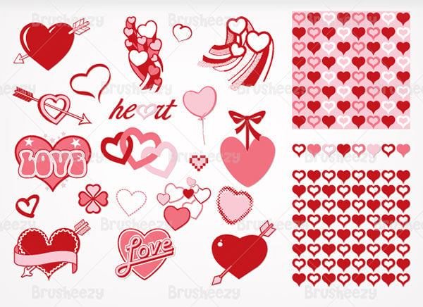 valentine s day brush and pattern pack