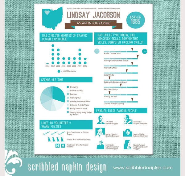 personalized info graphic resume design