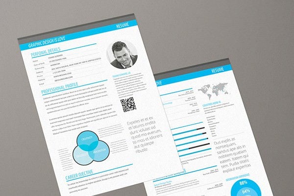 minimalism info graphic resume