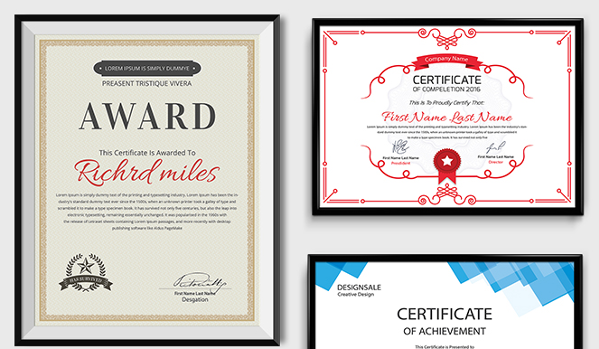 certificate template design