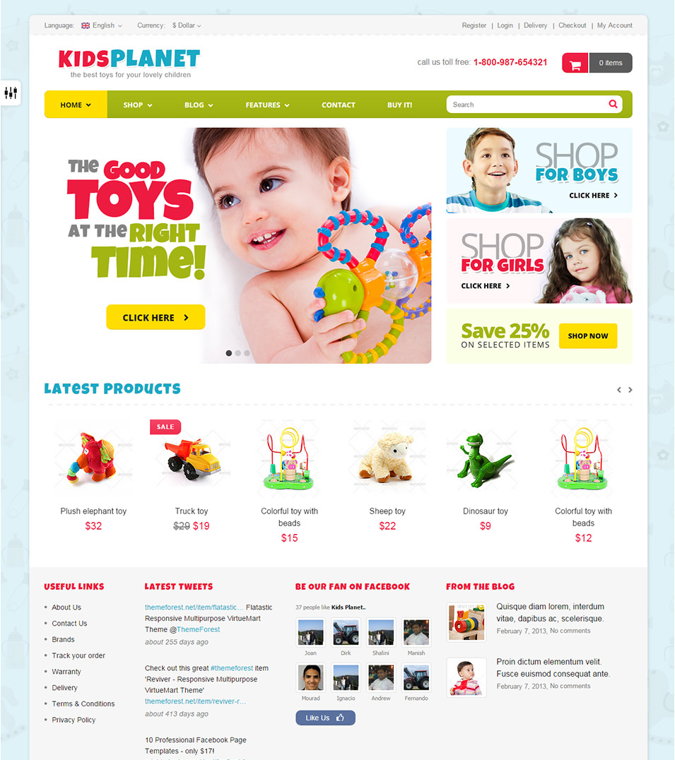 25 Best Baby Mobile Templates for Baby Blogs & Websites