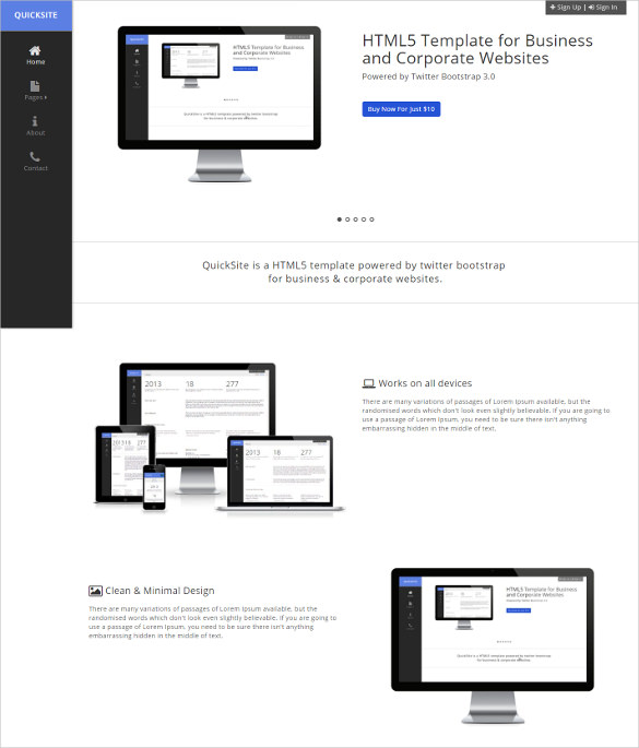30+ jQuery HTML5 site Themes & Templates