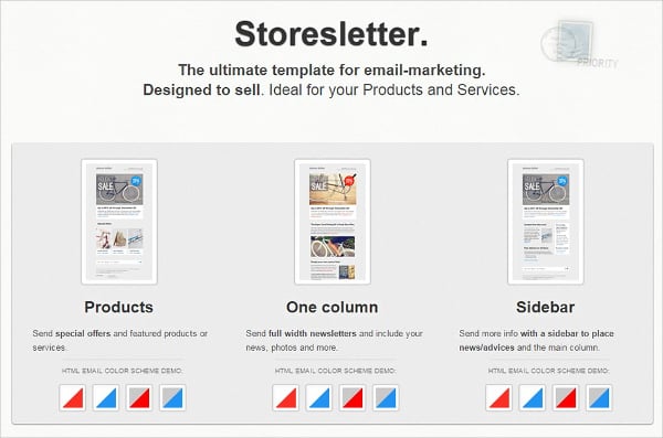 storesletter html email marketing template