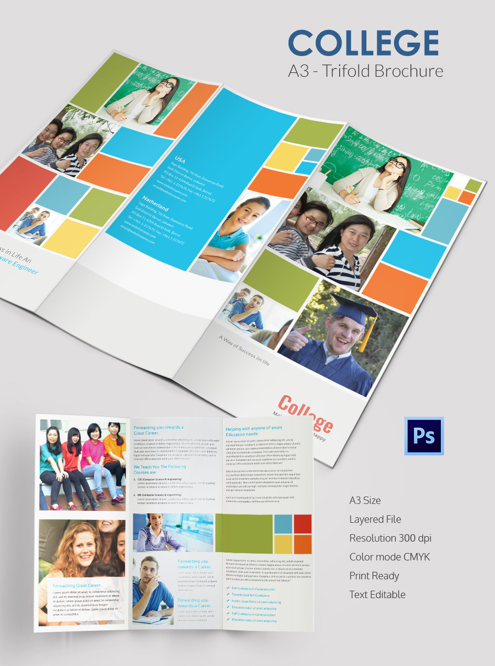 College Brochure Template 34 Free JPG PSD Indesign Format Download 