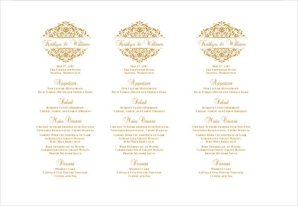 gold-wedding-menu-template