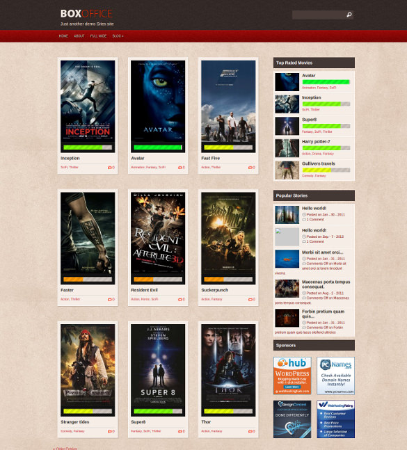 Game catalog ru. WORDPRESS тема кинотеатра. Шаблон Cinema WORDPRESS.