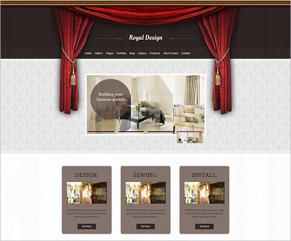 royal interior design wordpress theme