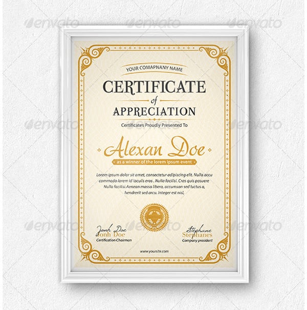 elegant multipurpose certificates