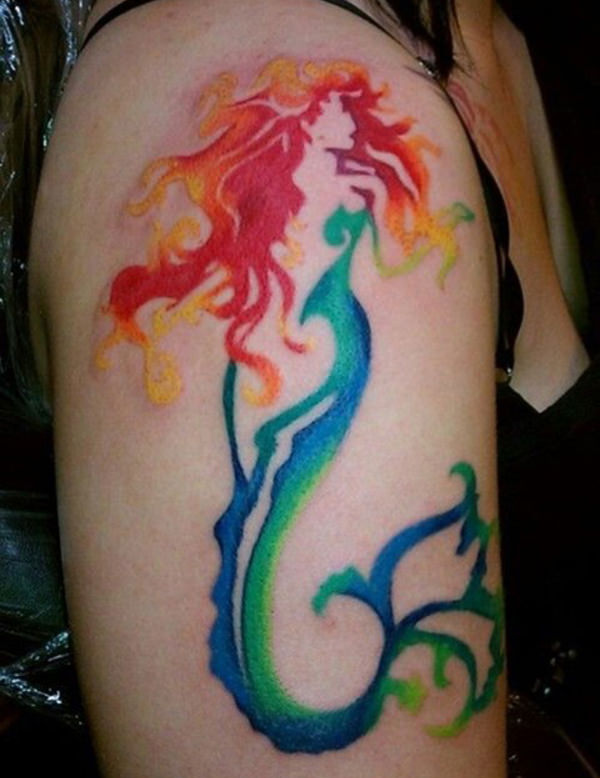 abstract mermaid tattoo copy