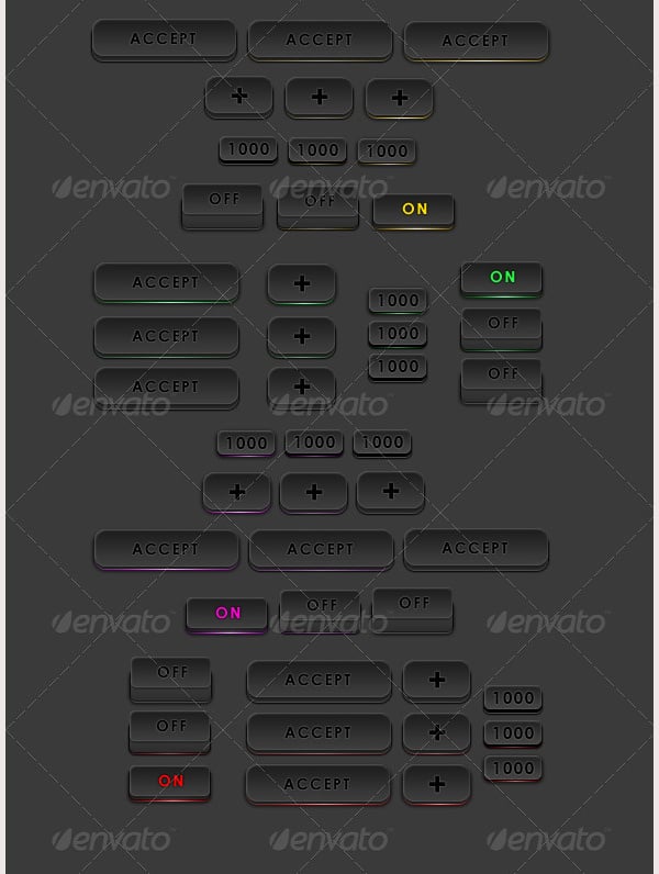 3d number buttons